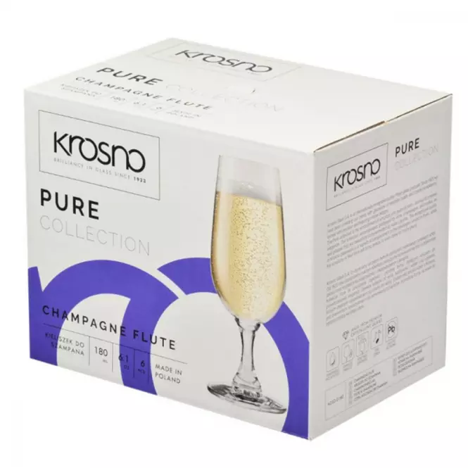 Pohár na šampanské Balance Krosno 180 ml 6 ks,3