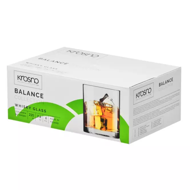 Pohár na whisky Balance Krosno 220 ml 6 ks