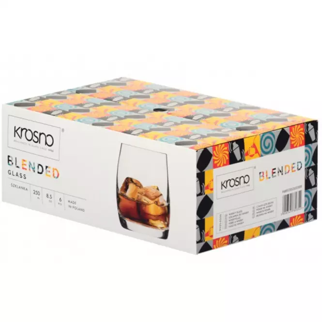 Pohár na whisky Blended Krosno 250 ml 6 ks,3