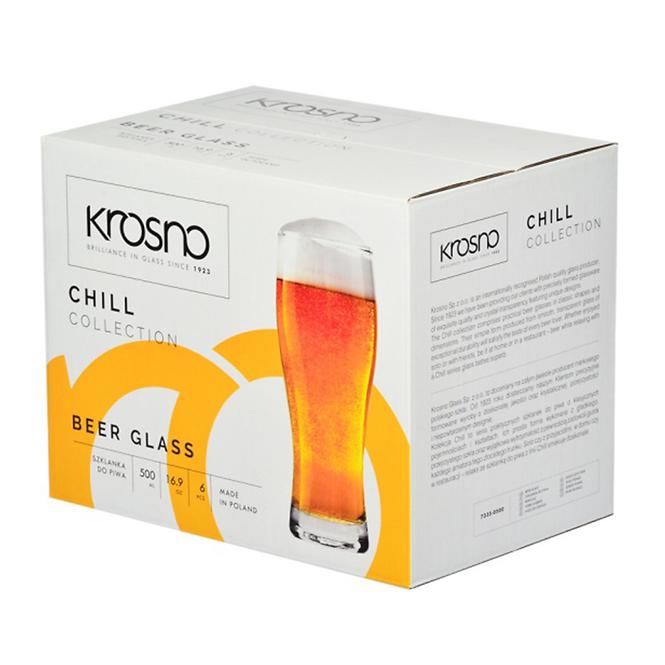 Pohár na pivo Chill Krosno 500 ml 6 ks