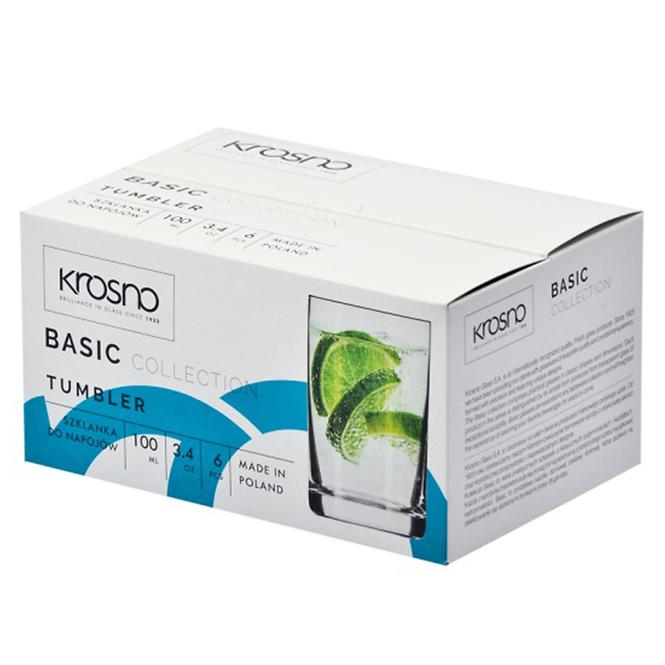 Pohár na nápoje Basic Krosno 100 ml 6 ks