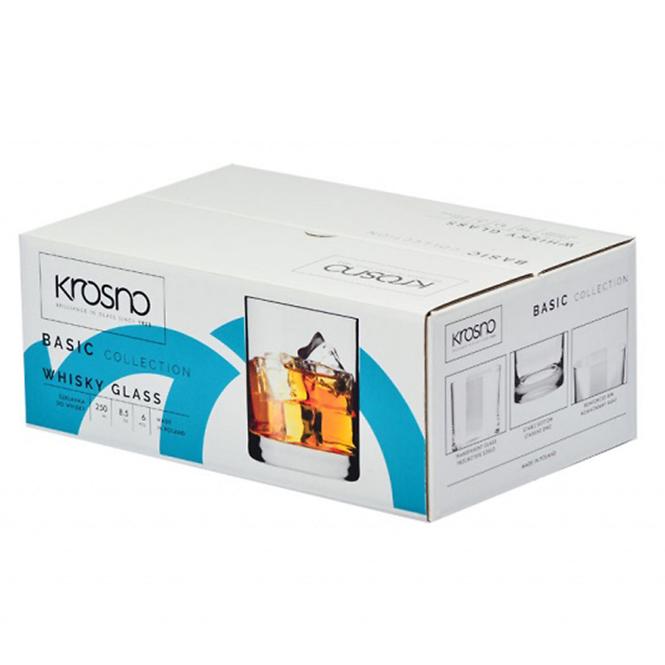 Pohár na whisky Basic Krosno 250 ml 6 ks,3