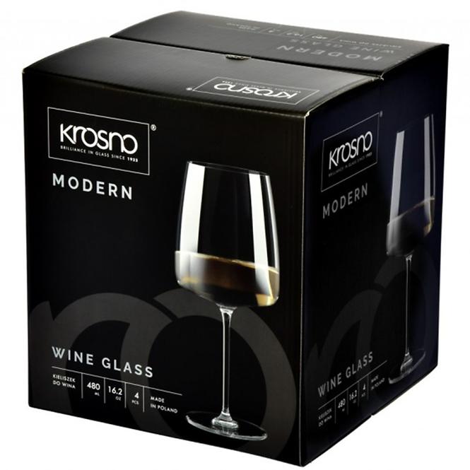 Pohár na víno Modern Krosno 480 ml 4 ks