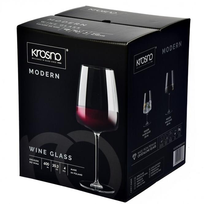 Pohár na víno Modern Krosno 600 ml 4 ks