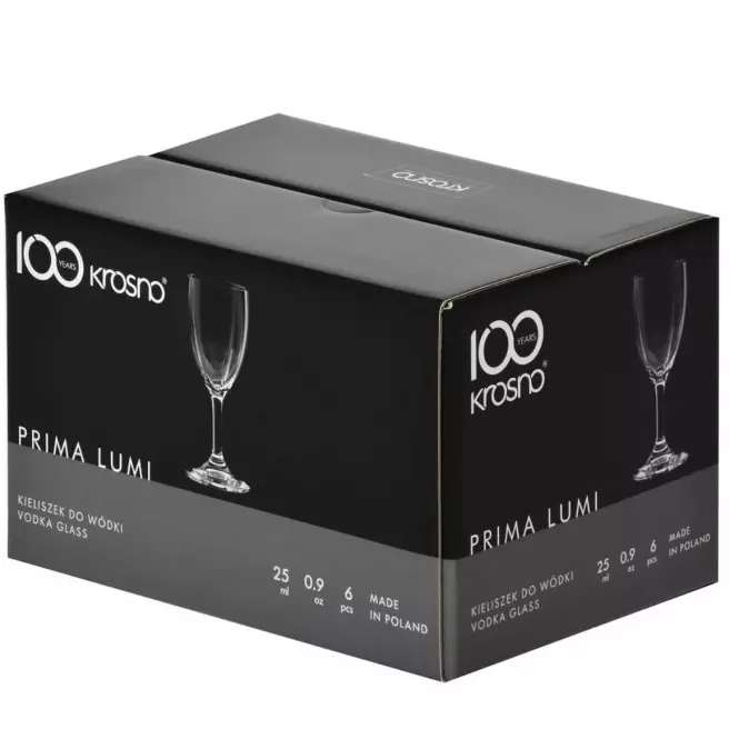 Pohár na vodku Prima Lumi Krosno 25 ml 6 ks