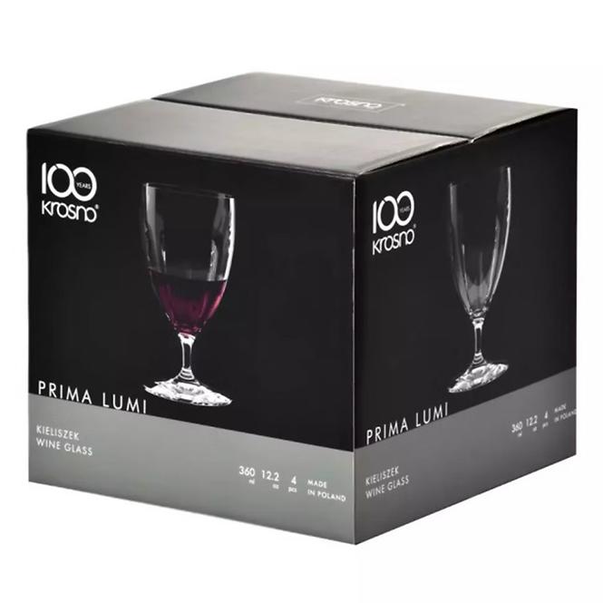 Pohár na víno  Prima Lumi Krosno 360 ml 4 ks,4