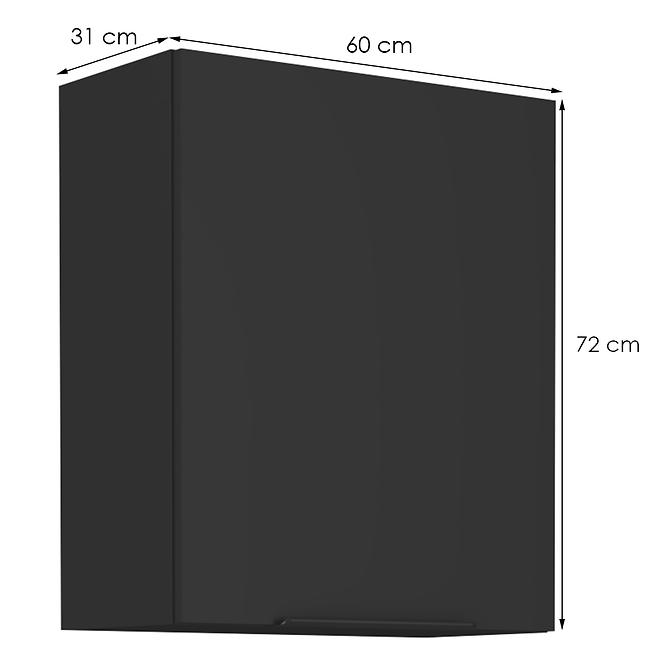Kuchynská skrinka Siena čierna mat 60g-72 1f