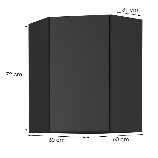 Kuchynská skrinka Siena čierna mat 60x60 Gn-90 1f (45°)