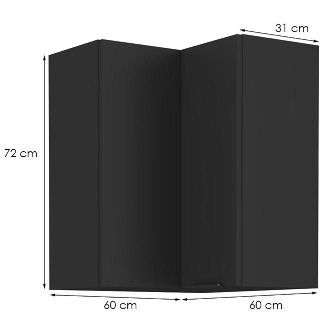 Kuchynská skrinka Siena čierna mat 60x60 Gn-72 1f (90°),2