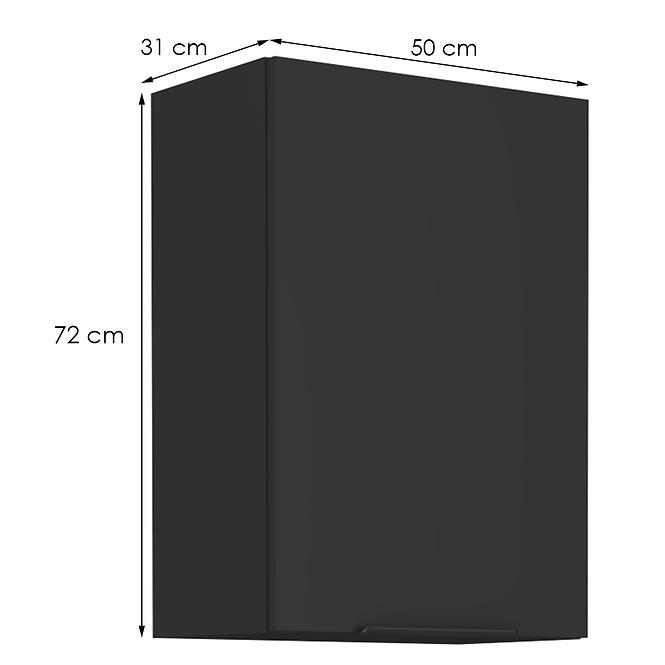 Kuchynská skrinka Siena čierna mat 50g-72 1f