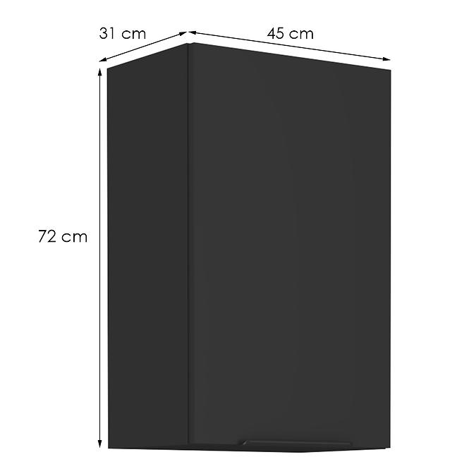 Kuchynská skrinka Siena čierna mat 45g-72 1f