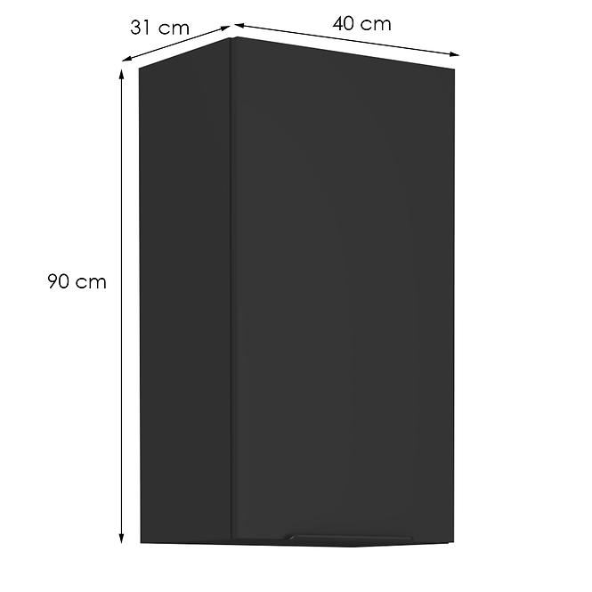 Kuchynská skrinka Siena čierna mat 40g-90 1f,2