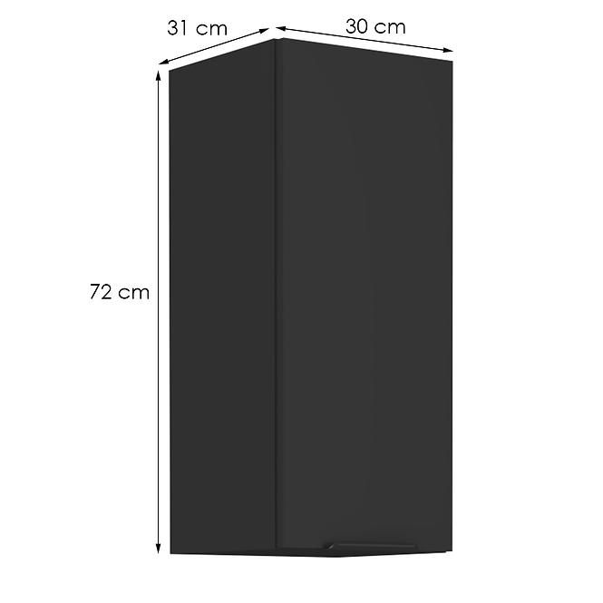 Kuchynská skrinka Siena čierna mat 30g-72 1f,2
