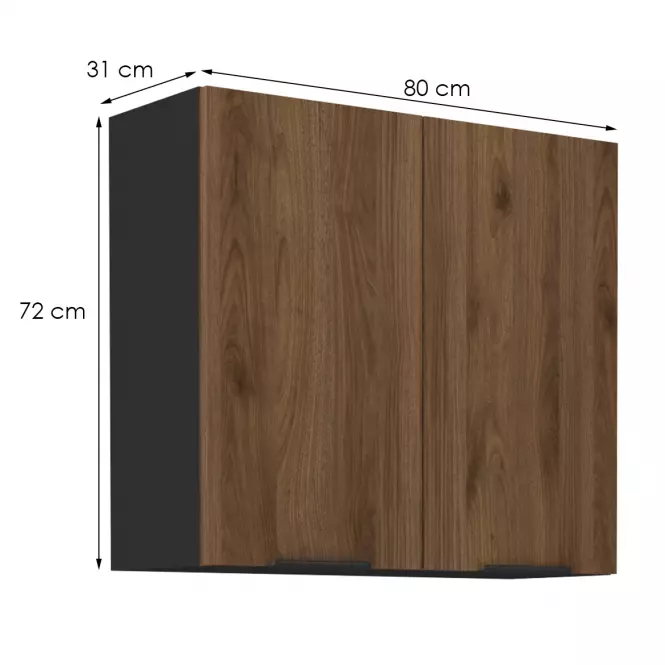 Kuchynská skrinka Monza orech okapi 80g-72 2f,2