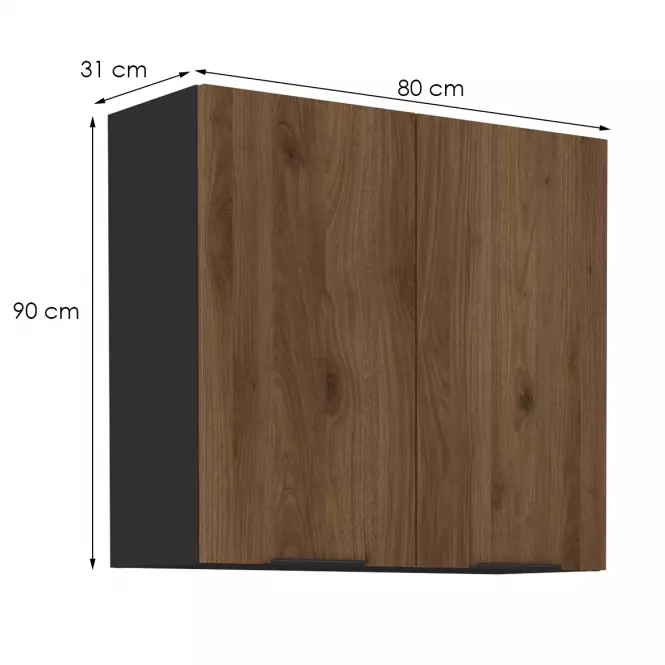 Kuchynská skrinka Monza orech okapi 80g-90 2f,2