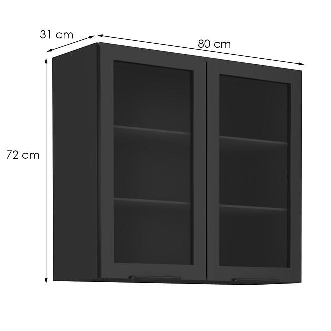 Kuchynská skrinka Monza orech okapi 80gs-72 2f
