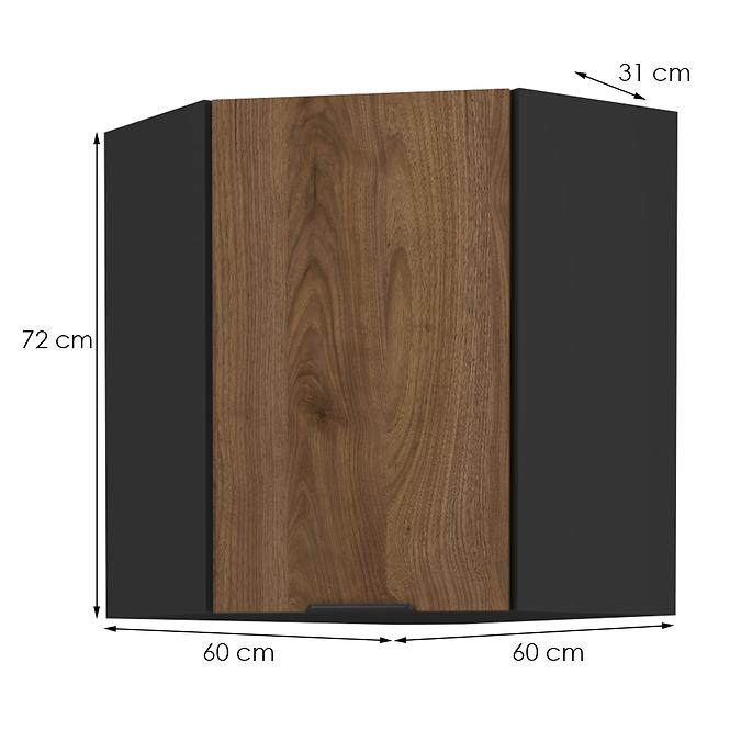 Kuchynská skrinka Monza orech okapi 60x60 Gn-72 1f (45°)