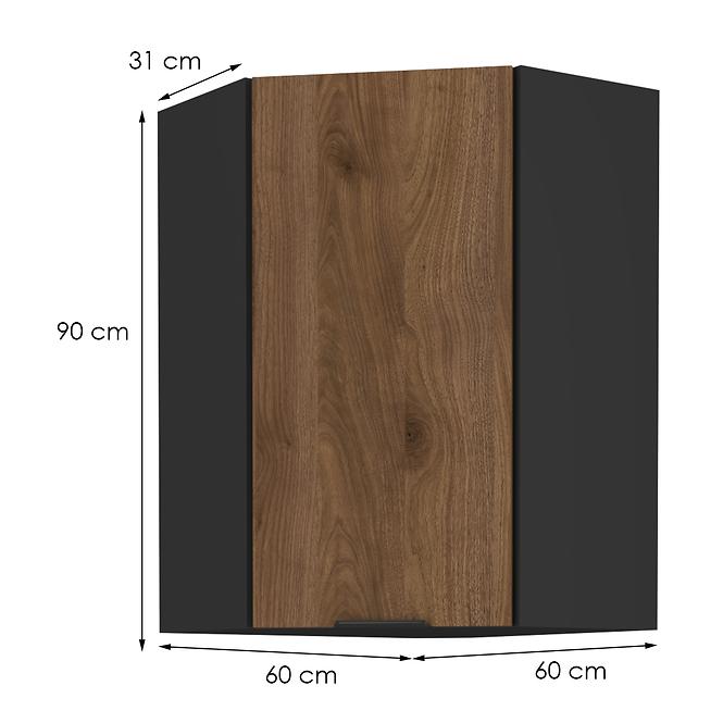 Kuchynská skrinka Monza orech okapi 60x60 Gn-90 1f (45°)