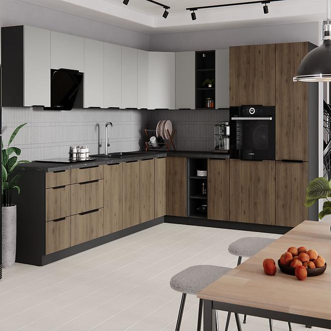 Kuchynská skrinka Monza orech okapi 60x60 Gn-72 1f (90°)