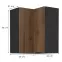 Kuchynská skrinka Monza orech okapi 60x60 Gn-90 1f (90°),2