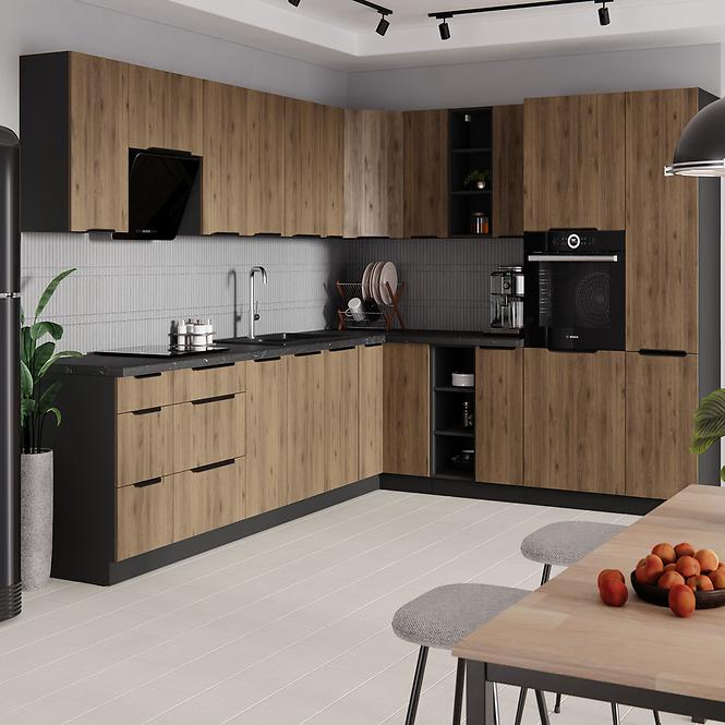 Kuchynská skrinka Monza orech okapi 60x60 Gn-90 1f (90°)