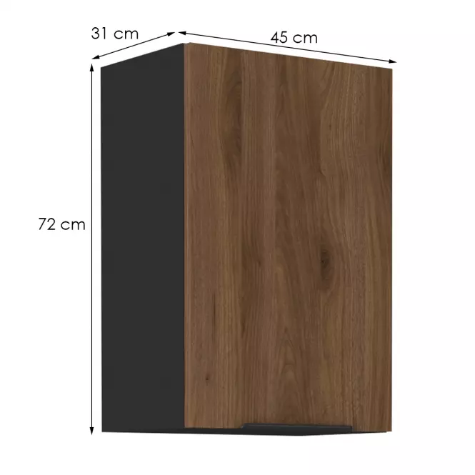 Kuchynská skrinka Monza orech okapi 45g-72 1f,2