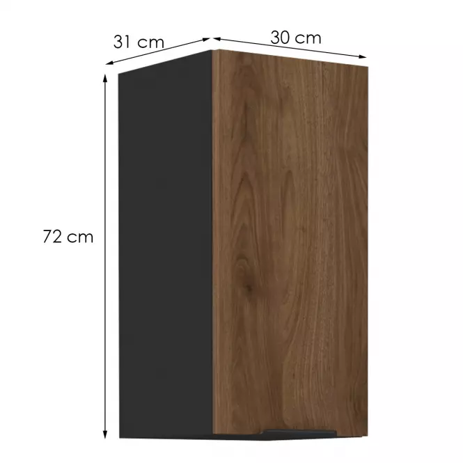 Kuchynská skrinka Monza orech okapi 30g-72 1f,2