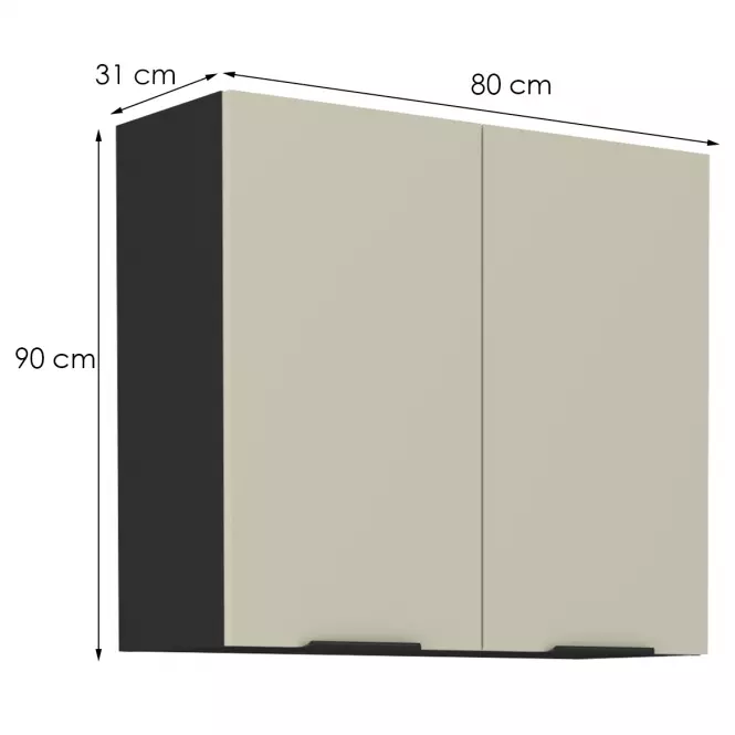 Kuchynská skrinka Arona cashmere 80g-90 2f,2