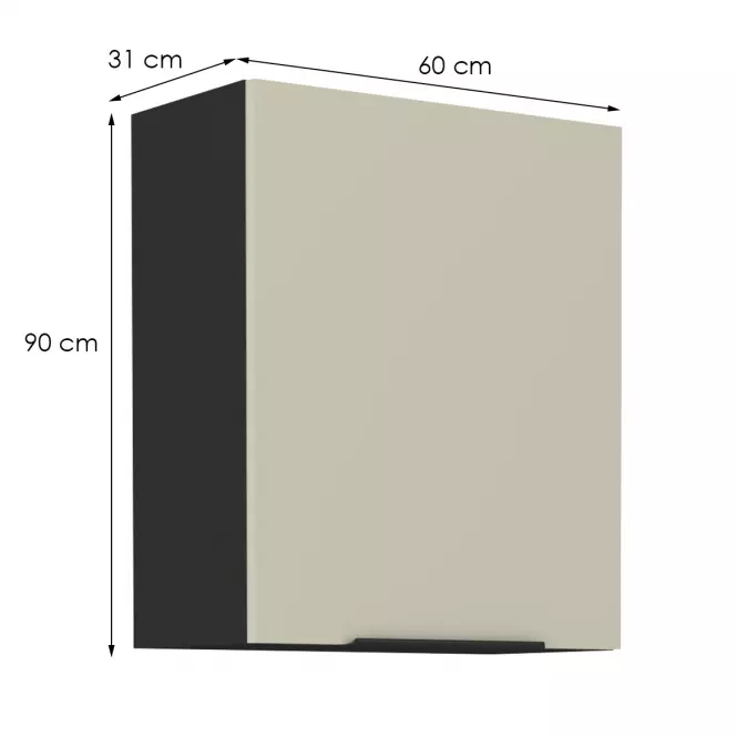 Kuchynská skrinka Arona cashmere 60g-90 1f,2