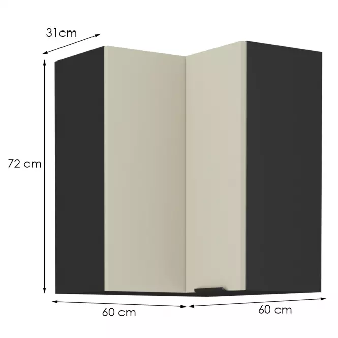 Kuchynská skrinka Arona cashmere 60x60 Gn-72 1f (90°)