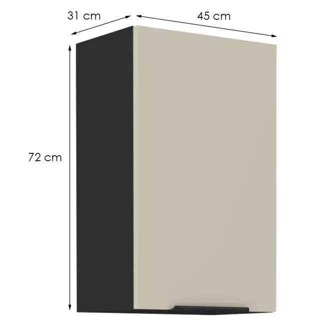 Kuchynská skrinka Arona cashmere 45g-72 1f,2