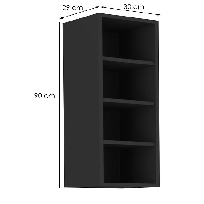 Kuchynská skrinka Siena/Monza/Arona čierna mat 30g-90 Otw