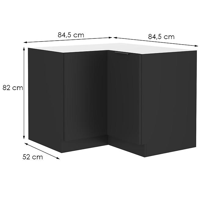 Kuchynská skrinka Siena čierna mat 90x90 Dn 2f bb,2