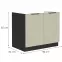 Kuchynská skrinka Arona cashmere 80zl 2f bb,2