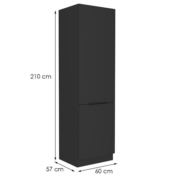 Kuchynská skrinka Siena čierna mat 60dk-210 2f