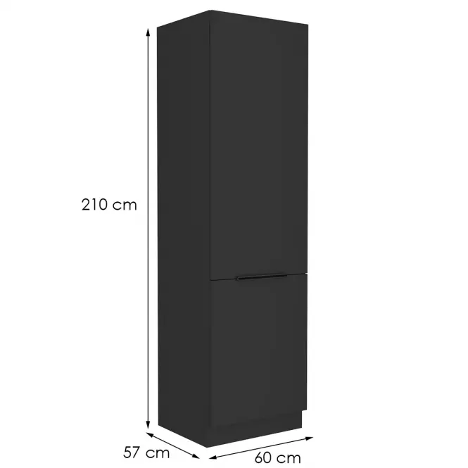 Kuchynská skrinka Siena čierna mat 60dk-210 2f,2