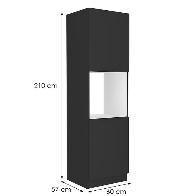 Kuchynská skrinka Siena čierna mat 60dp-210 2f,2