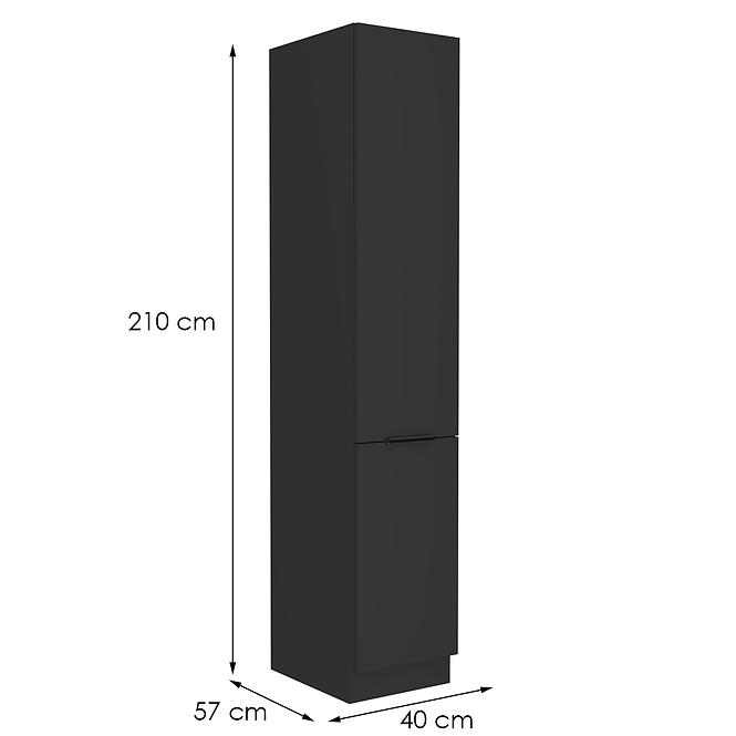 Kuchynská skrinka Siena čierna mat 40dk-210 2f,2