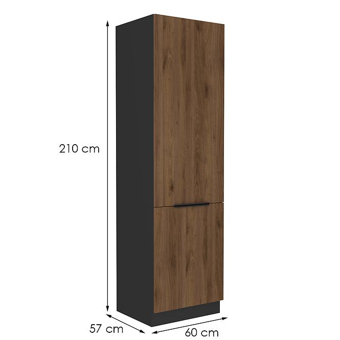 Kuchynská skrinka Monza orech okapi 60lo-210 2f