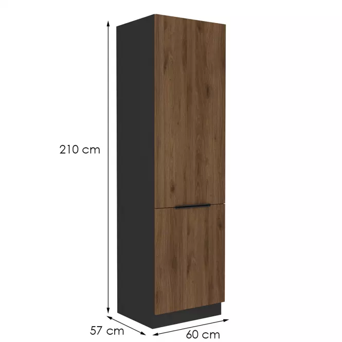 Kuchynská skrinka Monza orech okapi 60lo-210 2f,2