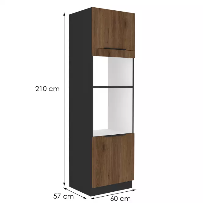 Kuchynská skrinka Monza orech okapi 60dpm-210 2f,2