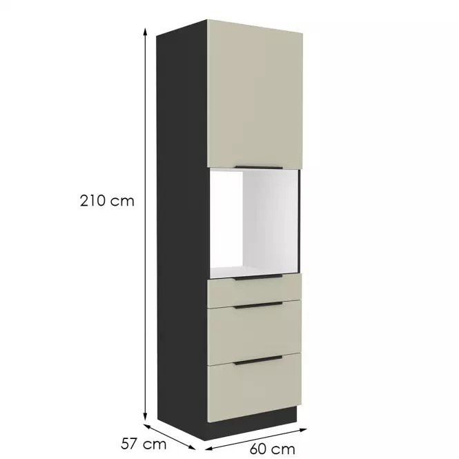 Kuchynská skrinka Arona cashmere 60dps-210 1f 3s,2