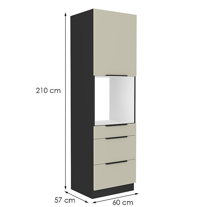 Kuchynská skrinka Arona cashmere 60dps-210 1f 3s,2
