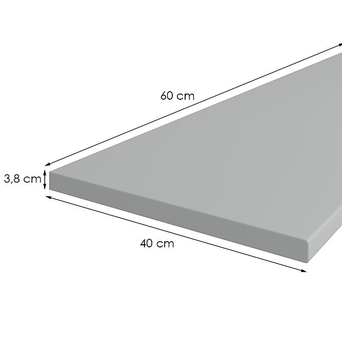 Kuchynská doska 40 cm/38 mm Inox šedá F76112