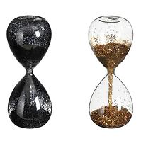 Presýpacie hodiny čierna/zlatá mix - h16xd7 cm 1143280