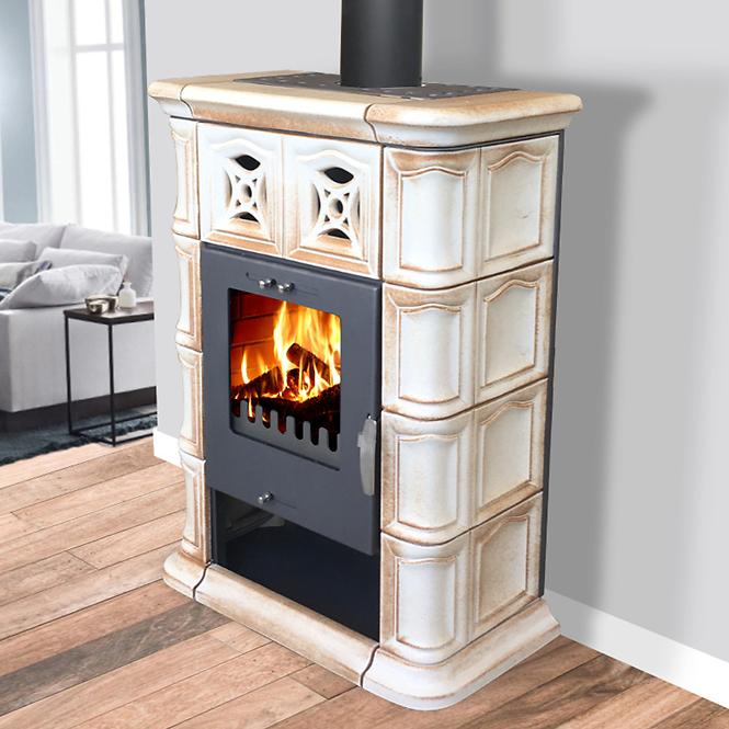 Krbové kachle Jena II Cremebrown 7 kW