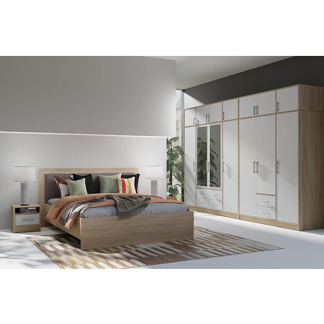 Posteľ Smart SR6 160 dub sonoma/biela,4