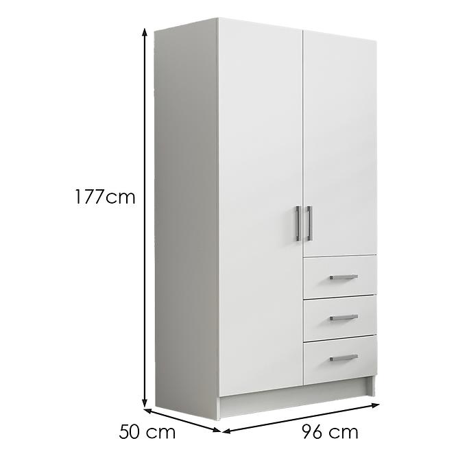 Skriňa Pino 3 biely,2