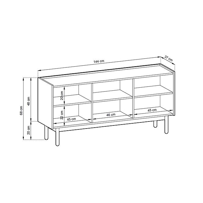 Komoda Boho K144/68 rivera/mramor bianco,4