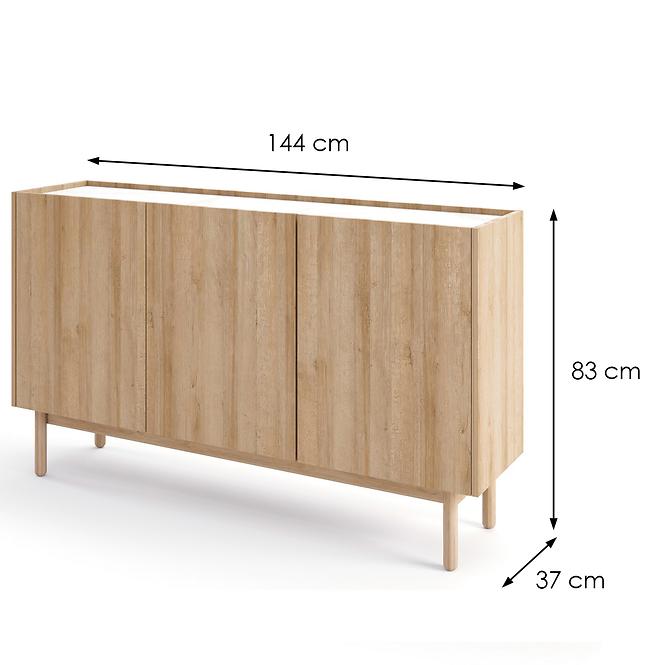 Komoda Boho K144/83 rivera/mramor bianco,2